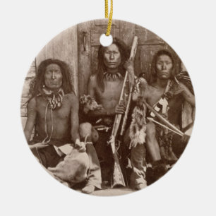 Three Indian Braves, photographed by the Royal Eng Ceramic Ornament