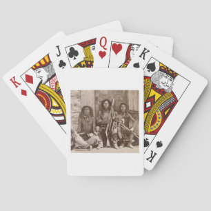 Three Indian Braves, photographed by the Royal Eng Poker Cards