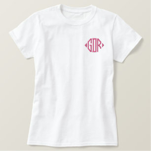 Three Initial Monogram Embroidered Shirt