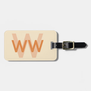Three Initials Stylish Luggage Tag