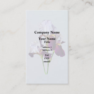 Three Irises in Shades of Magenta Business Card