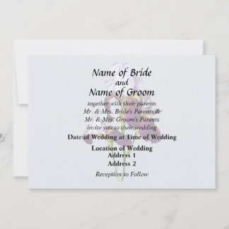 Three Irises in Shades of Magenta Invitation