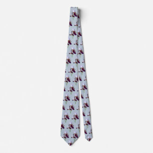 Three Irises in Shades of Magenta Neck Tie