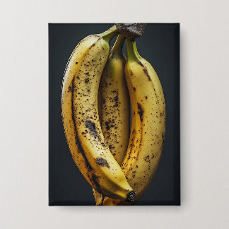 Three Isolated Yummy Bananas Button