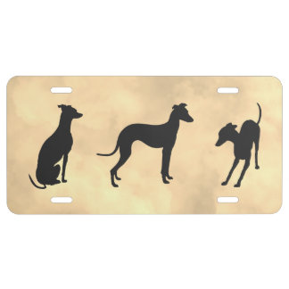 Three Italian Greyhounds License Plate