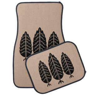Three Japanese cedars Car Floor Mat