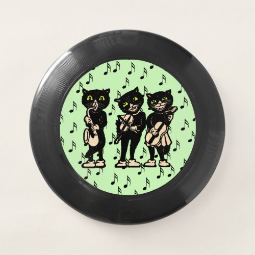 Three Jazz Musician Black Cats Music Notes Wham_O Frisbee