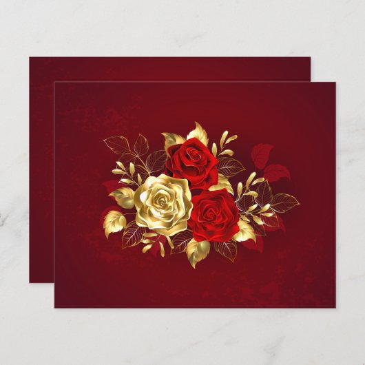 Three Jewelry Roses (Front/Back)