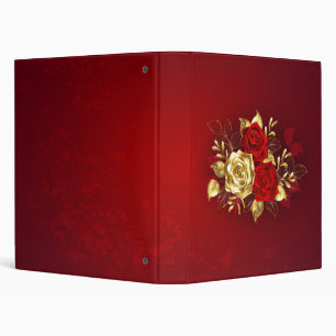 Three Jewelry Roses 3 Ring Binder