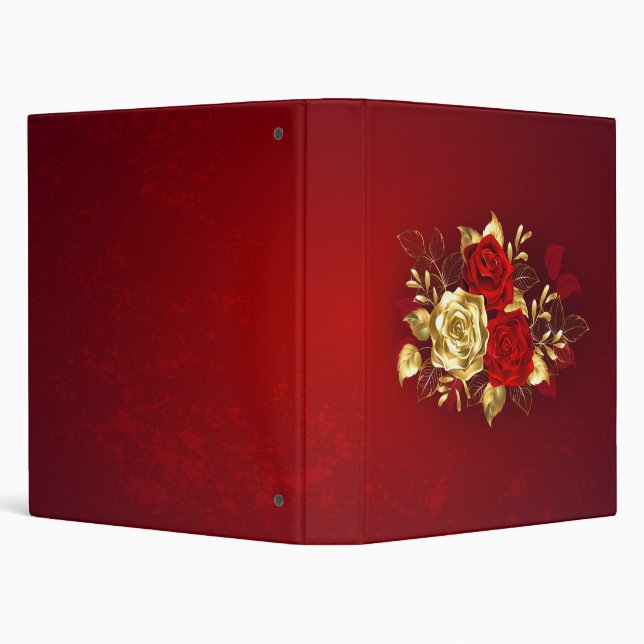 Three Jewelry Roses 3 Ring Binder (Background)