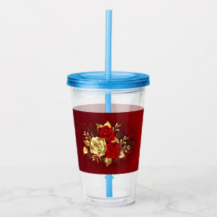 Three Jewelry Roses Acrylic Tumbler