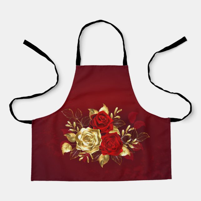 Three Jewelry Roses Apron (Front)