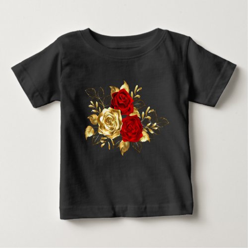 Three Jewelry Roses Baby T_Shirt
