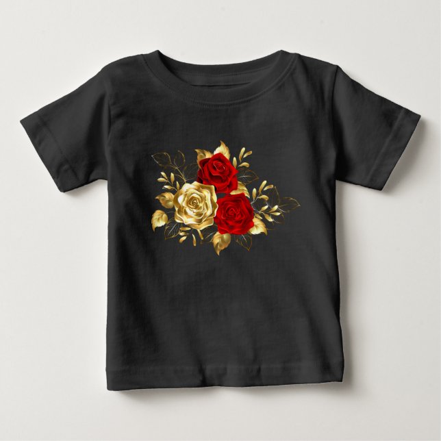 Three Jewelry Roses Baby T-Shirt (Front)