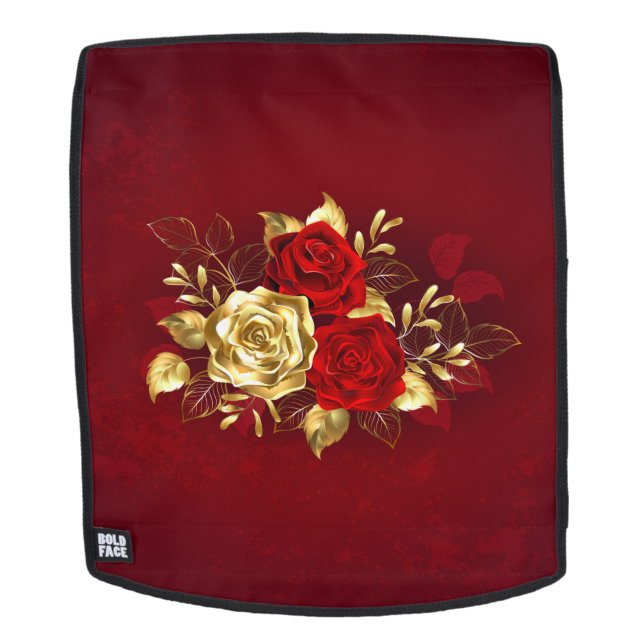 Three Jewelry Roses Backpack (Removable Face)