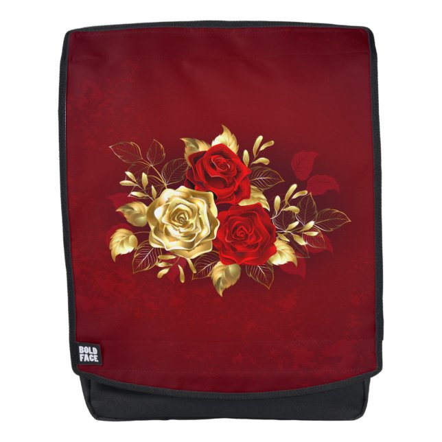 Three Jewelry Roses Backpack (Front)