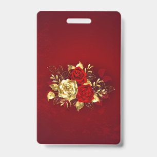 Three Jewelry Roses Badge