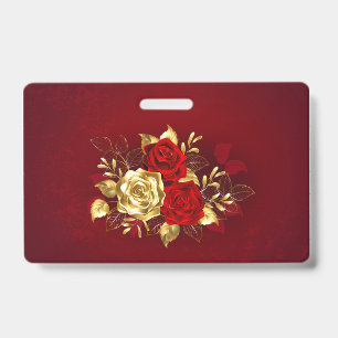 Three Jewelry Roses Badge