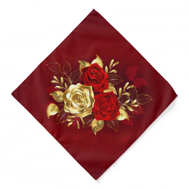 Three Jewelry Roses Bandana (Front)