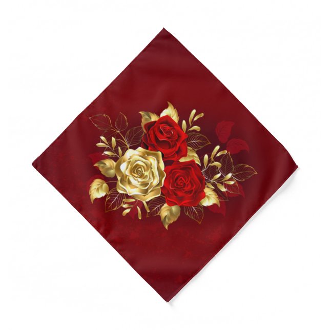 Three Jewelry Roses Bandana (Front)