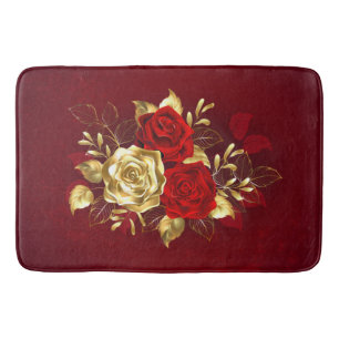 Three Jewelry Roses Bath Mat