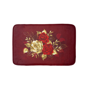 Three Jewelry Roses Bath Mat