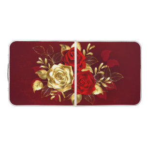 Three Jewelry Roses Beer Pong Table