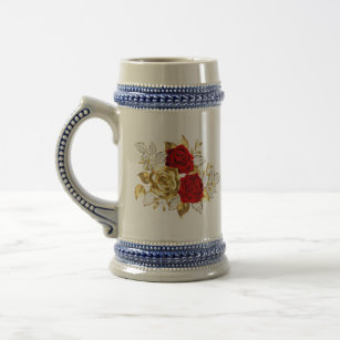 Three Jewelry Roses Beer Stein