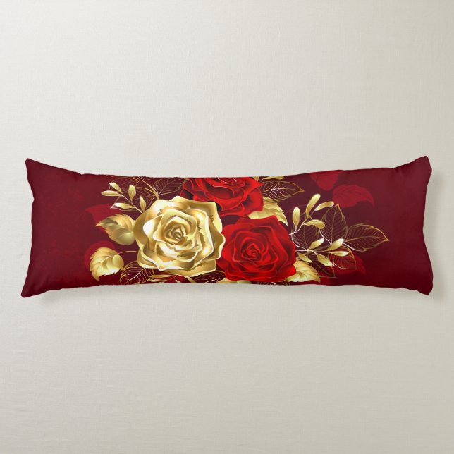 Three Jewelry Roses Body Pillow (Front)