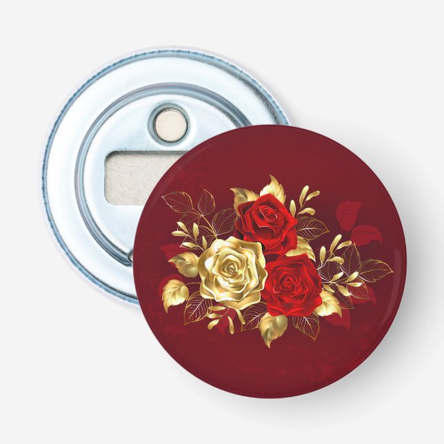 Three Jewelry Roses Bottle Opener (Front)