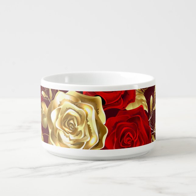 Three Jewelry Roses Bowl (Center)