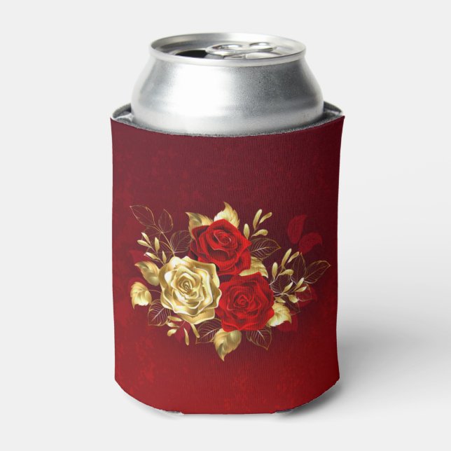 Three Jewelry Roses Can Cooler (Can Front)