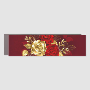 Three Jewelry Roses Car Magnet