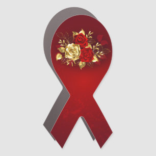 Three Jewelry Roses Car Magnet