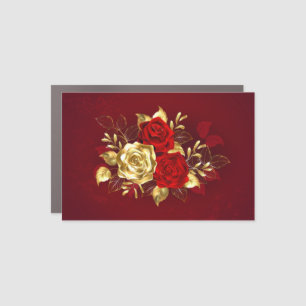 Three Jewelry Roses Car Magnet