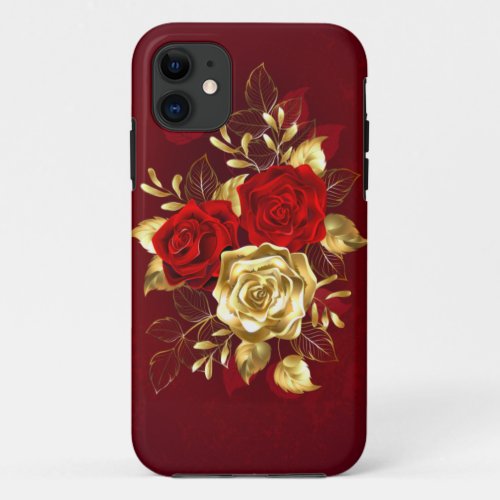 Three Jewelry Roses iPhone 11 Case