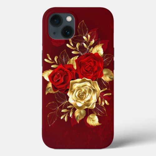 Three Jewelry Roses iPhone 13 Case