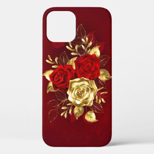 Three Jewelry Roses iPhone 12 Pro Case