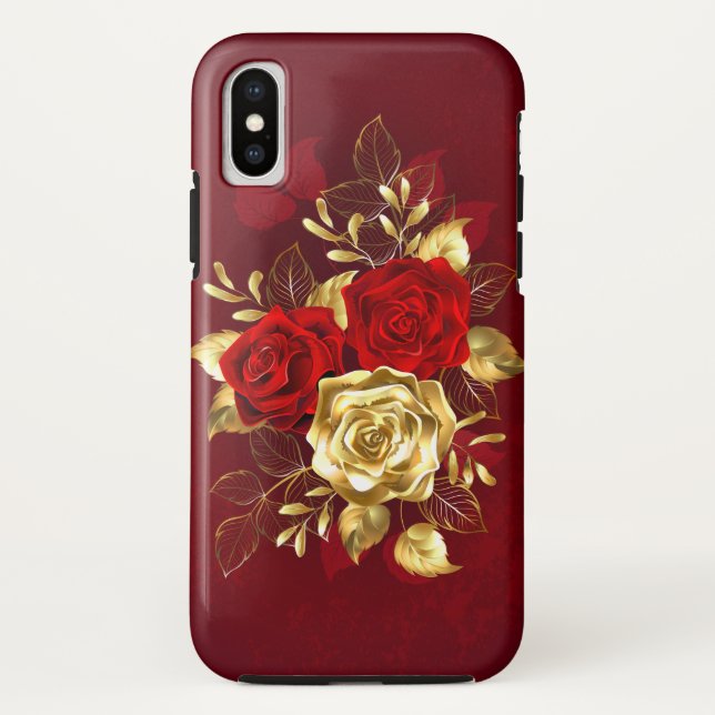 Three Jewelry Roses Case-Mate iPhone Case (Back)