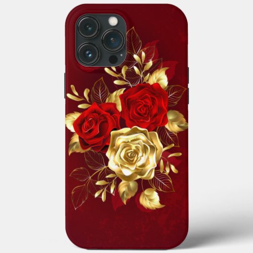 Three Jewelry Roses iPhone 13 Pro Max Case