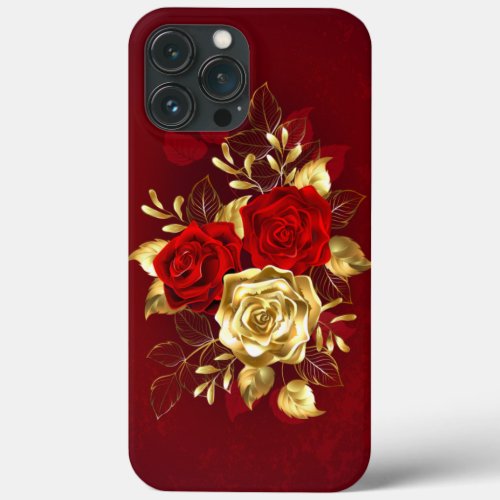 Three Jewelry Roses iPhone 13 Pro Max Case