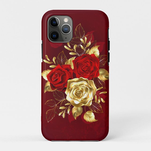 Three Jewelry Roses Case-Mate iPhone Case (Back)