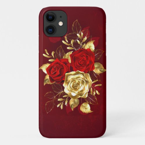 Three Jewelry Roses iPhone 11 Case