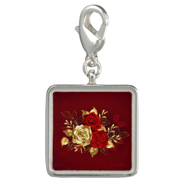 Three Jewelry Roses Charm (Front)