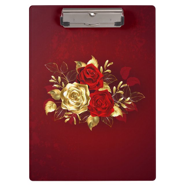 Three Jewelry Roses Clipboard (Front)