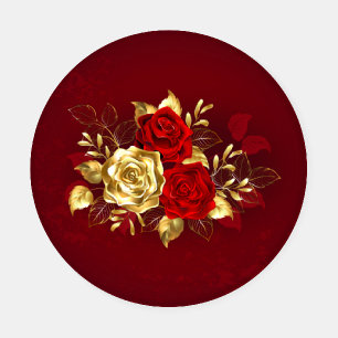Three Jewelry Roses Coaster Set