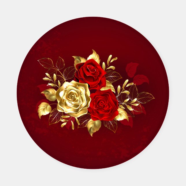 Three Jewelry Roses Coaster Set (Single)