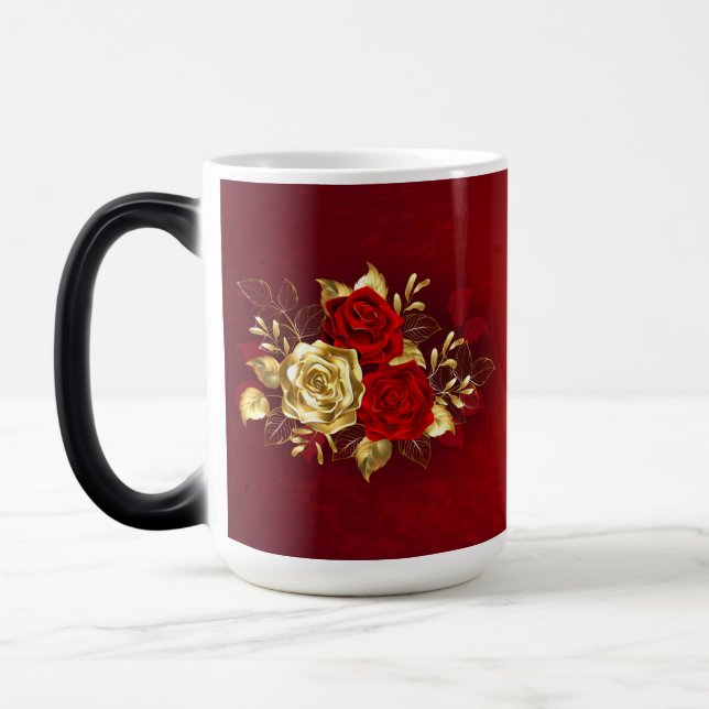 Three Jewelry Roses Color Morph Mug (Left)