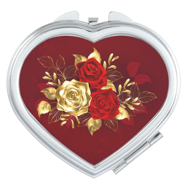 Three Jewelry Roses Compact Mirror (Front)