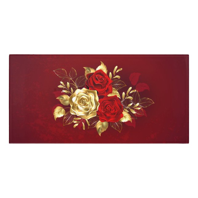 Three Jewelry Roses Door Sign (Classic Front)